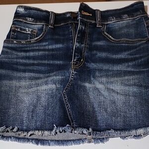 BKE Dark Blue Denim Mini Skirt